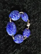 Blue speckle enamel bracelet