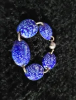Blue speckle enamel bracelet